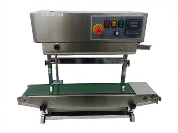 FR-900V Vertical Heat Sealing Machine, Bag Sealer, and Pouch Sealer.